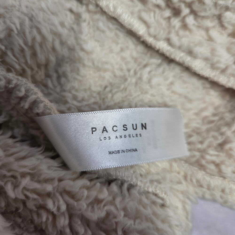 Pacsun Utility Sherpa Fuzzy Button Front Shacket … - image 6